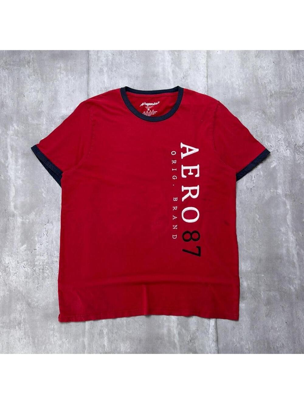 Y2K Red Aeropostale Grunge Skater T-Shirt